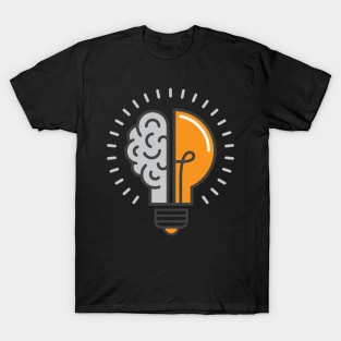 Parts Of The Human Brain - Simple Brain Draw T-Shirt